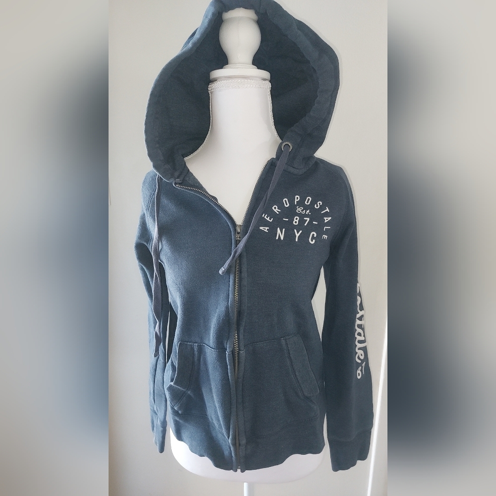Aèropostale navy blue woman's/ junior Medium 💙 zipper sweater